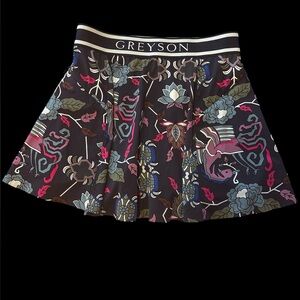 Greyson Women's Skater Skirt blue Pink Floral golf tennis skort small